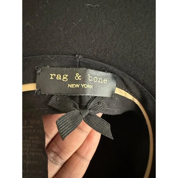 Rag & Bone Black Floppy Wool Fedora Hat Size 30/ L Stylish Chic rag & bone Floppy Brim Fedora | Saks Fifth Avenue main image 2